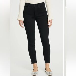 Daze Elegant Black Mid Rise Skinny Jeans for Women